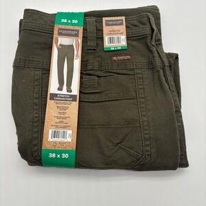 Legendary Outfitters Stretch Canvas Relaxed Fit Straight Leg 38x30 Olive Green